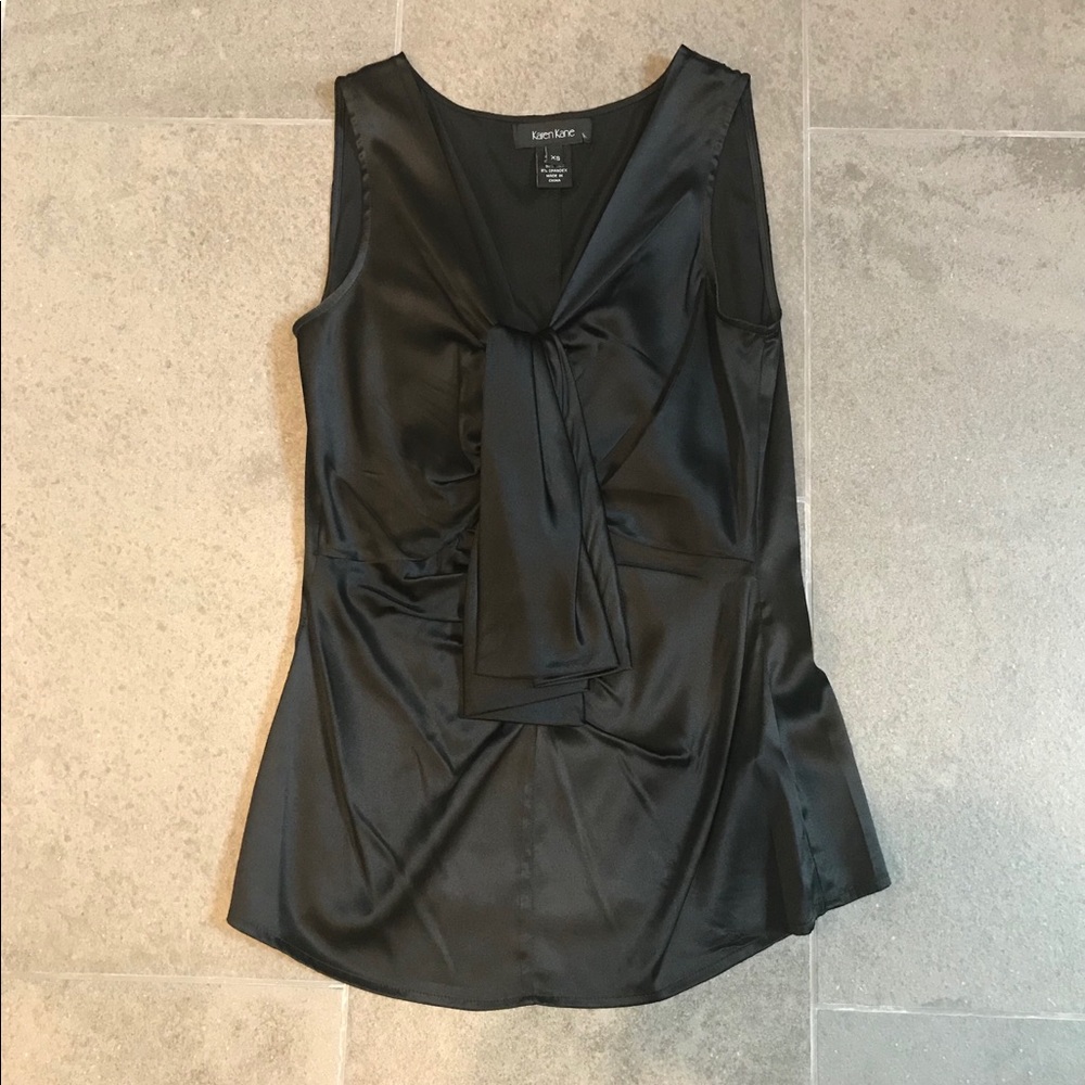 Karen Kane Sleeveless Black Silk, XS